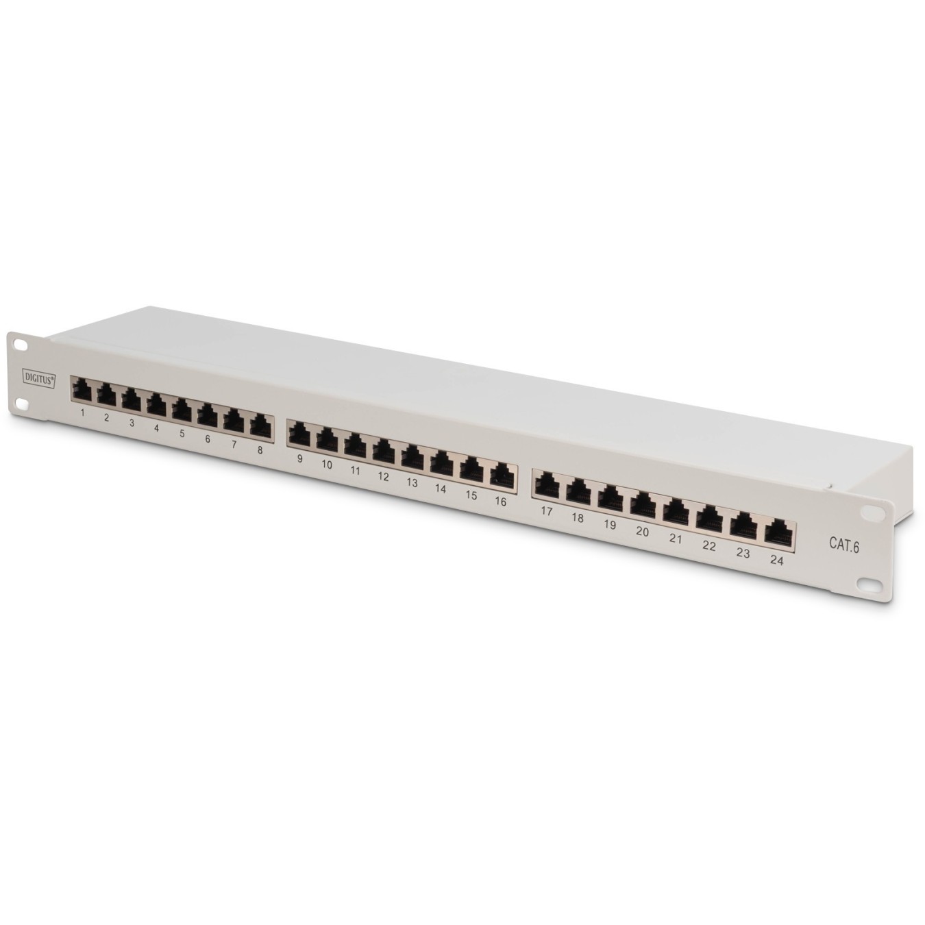 DIGITUS Patch Panel 1U 24-Port Cat6 Shielded Gray — Buy in Cyprus with Fast Delivery