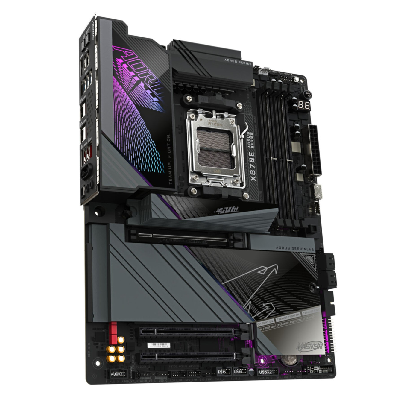 Gigabyte GA-X870E AORUS MASTER - AM5 ATX Motherboard, AMD X870, DDR5, 256GB Max, 4x M.2, Wi‑Fi 7, 5Gb LAN, Black