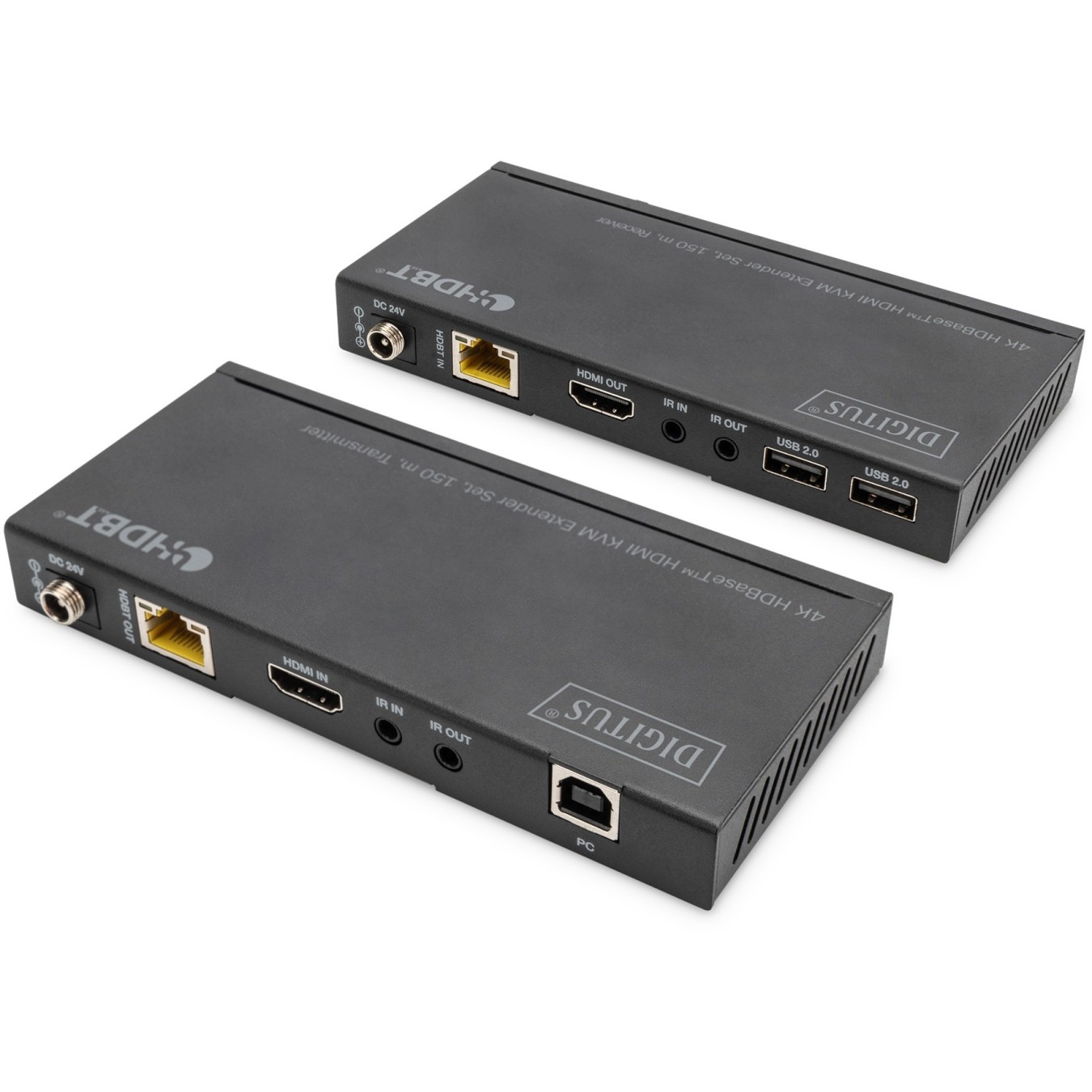 DIGITUS 4K HDBaseT HDMI KVM Extender Set USB 2.0 150 m - Black — Buy in Cyprus with Fast Delivery