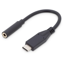 Buy DIGITUS USB-C to 3.5mm Audio Adapter Cable - Black - 0.2 m in Cyprus, Nicosia, Limassol, Larnaka, Pafos