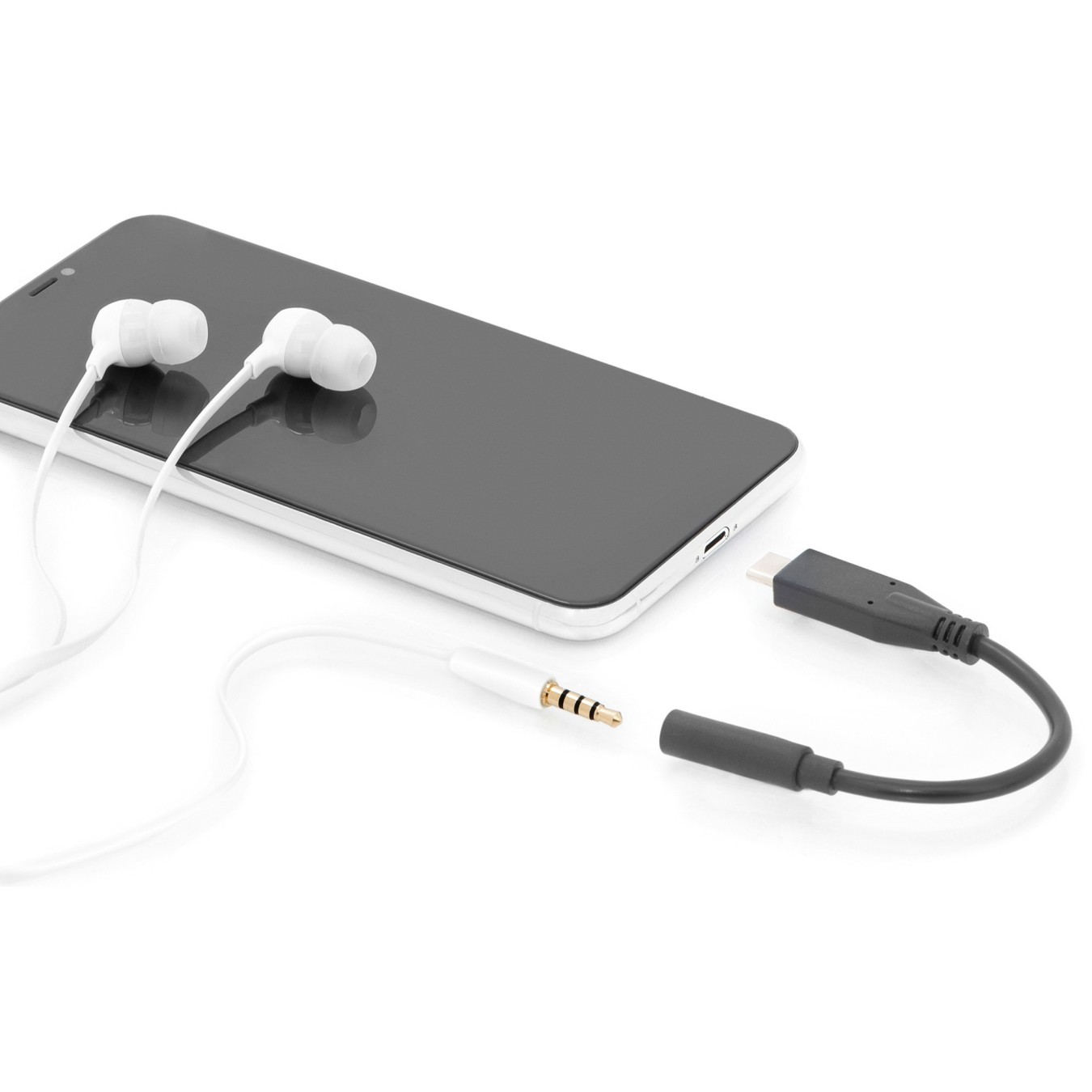 DIGITUS USB-C to 3.5mm Audio Adapter Cable - Black - 0.2 m — Buy in Cyprus with Fast Delivery