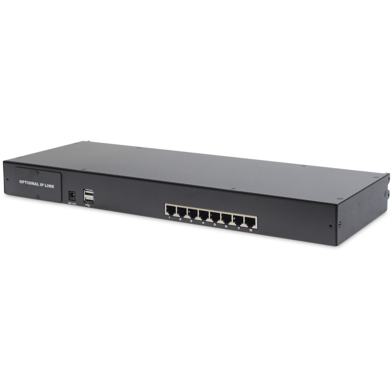 Digitus 19-inch TFT KVM Console with Touchpad - 8-Port Cat5 - German Keyboard - Black — Buy in Cyprus with Fast Delivery