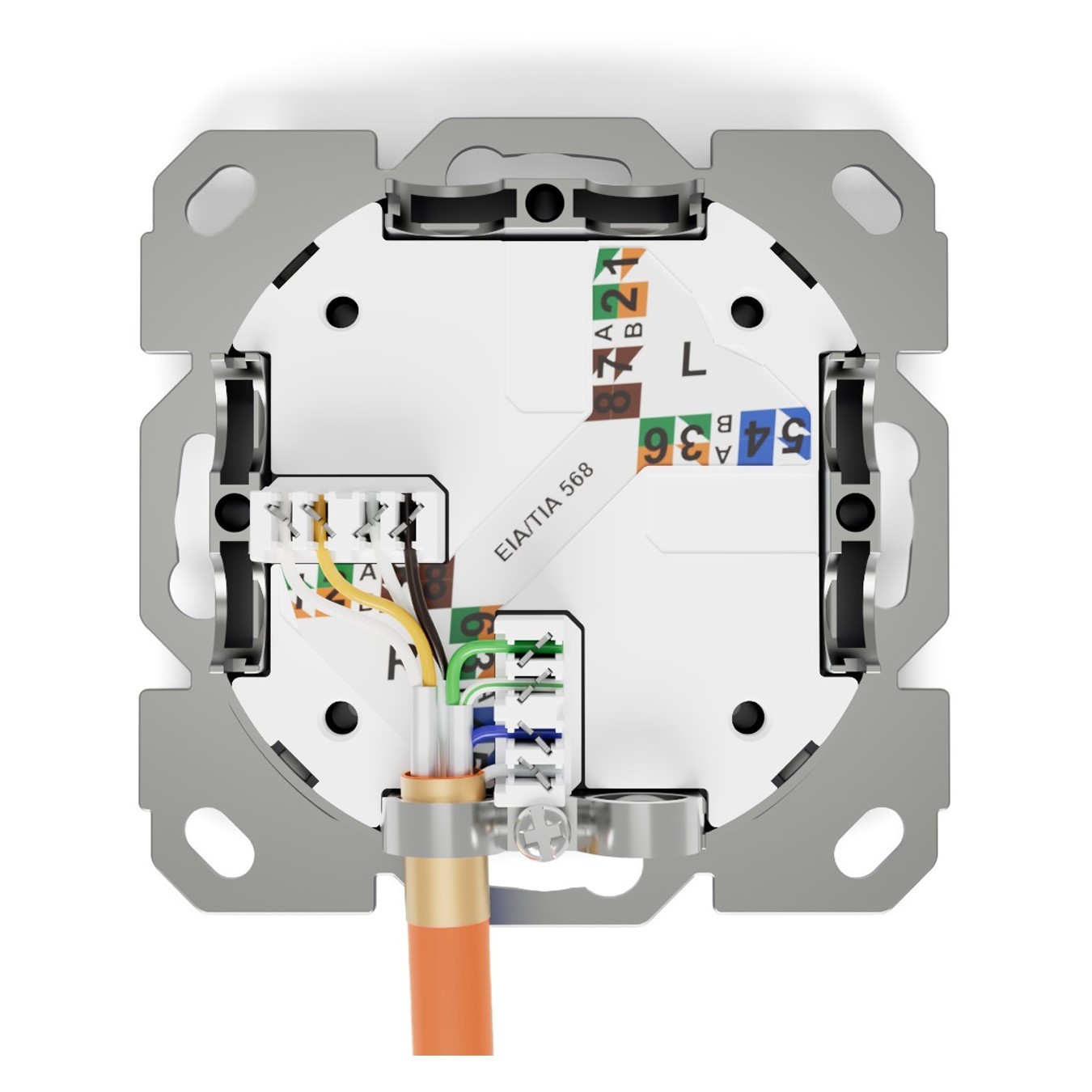 DIGITUS CAT 6A Shielded Network Outlet - N/A - White, 1xRJ45 — Buy in Cyprus with Fast Delivery