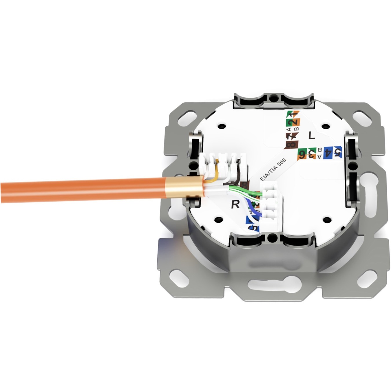 DIGITUS CAT 6A Shielded Network Outlet - N/A - White, 1xRJ45 — Buy in Cyprus with Fast Delivery