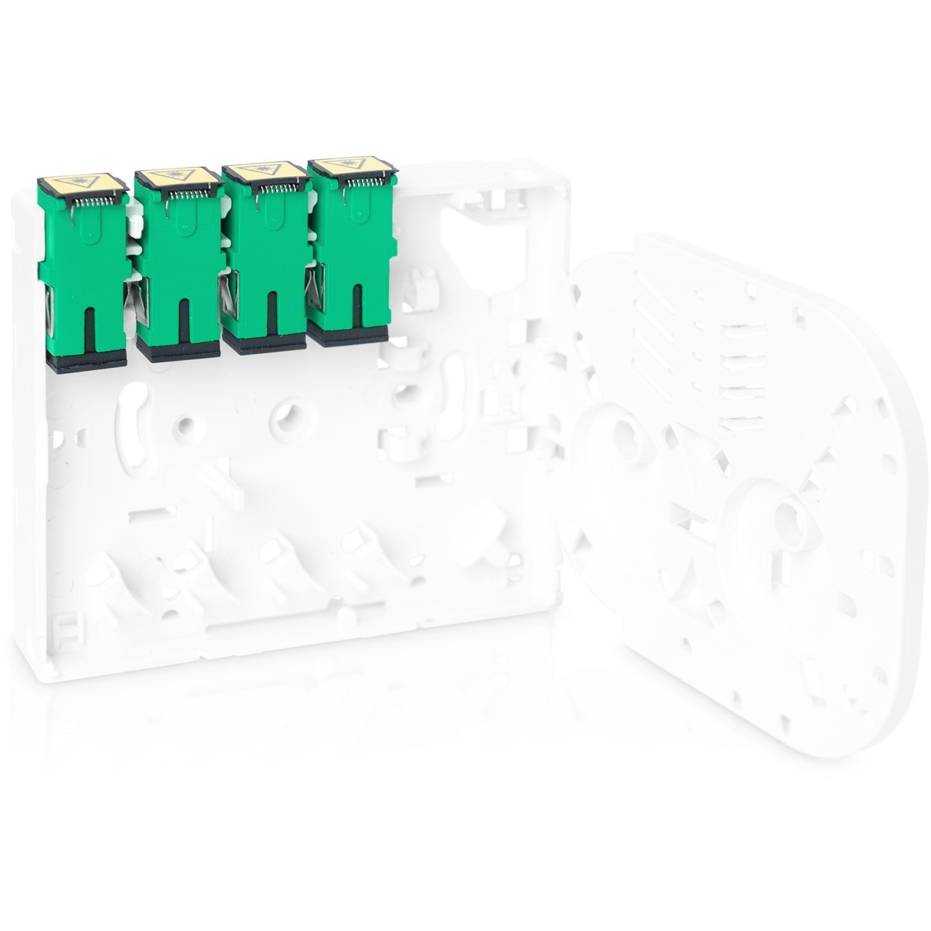 DIGITUS FTTX Enclosure for 4 SC/SX Couplers - White, IP45, Wall-Mountable — Buy in Cyprus with Fast Delivery