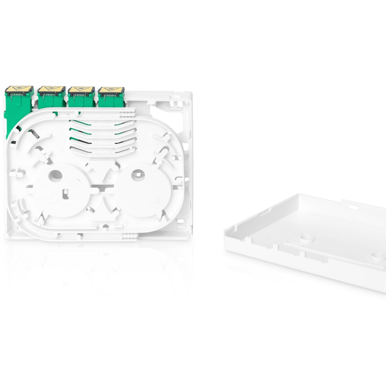DIGITUS FTTX Enclosure for 4 SC/SX Couplers - White, IP45, Wall-Mountable — Buy in Cyprus with Fast Delivery
