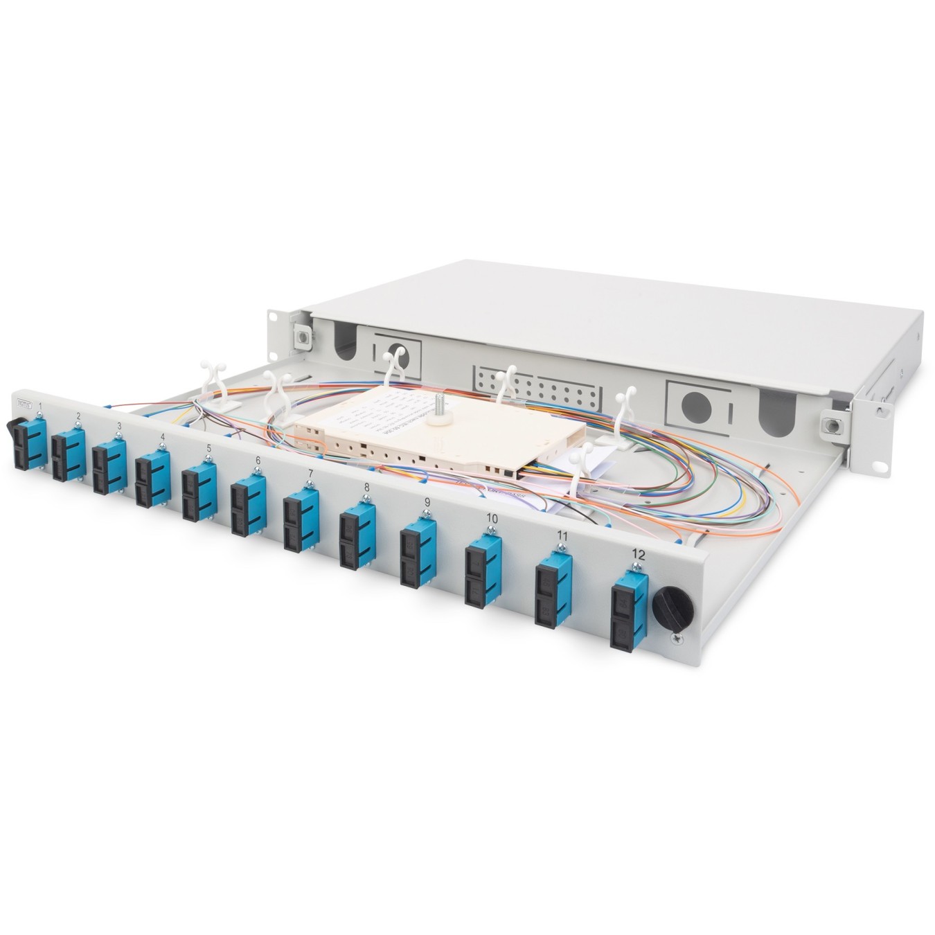 DIGITUS fiber optic splice box 1U unpopulated extendable quick-lock - Indoor steel — Buy in Cyprus with Fast Delivery