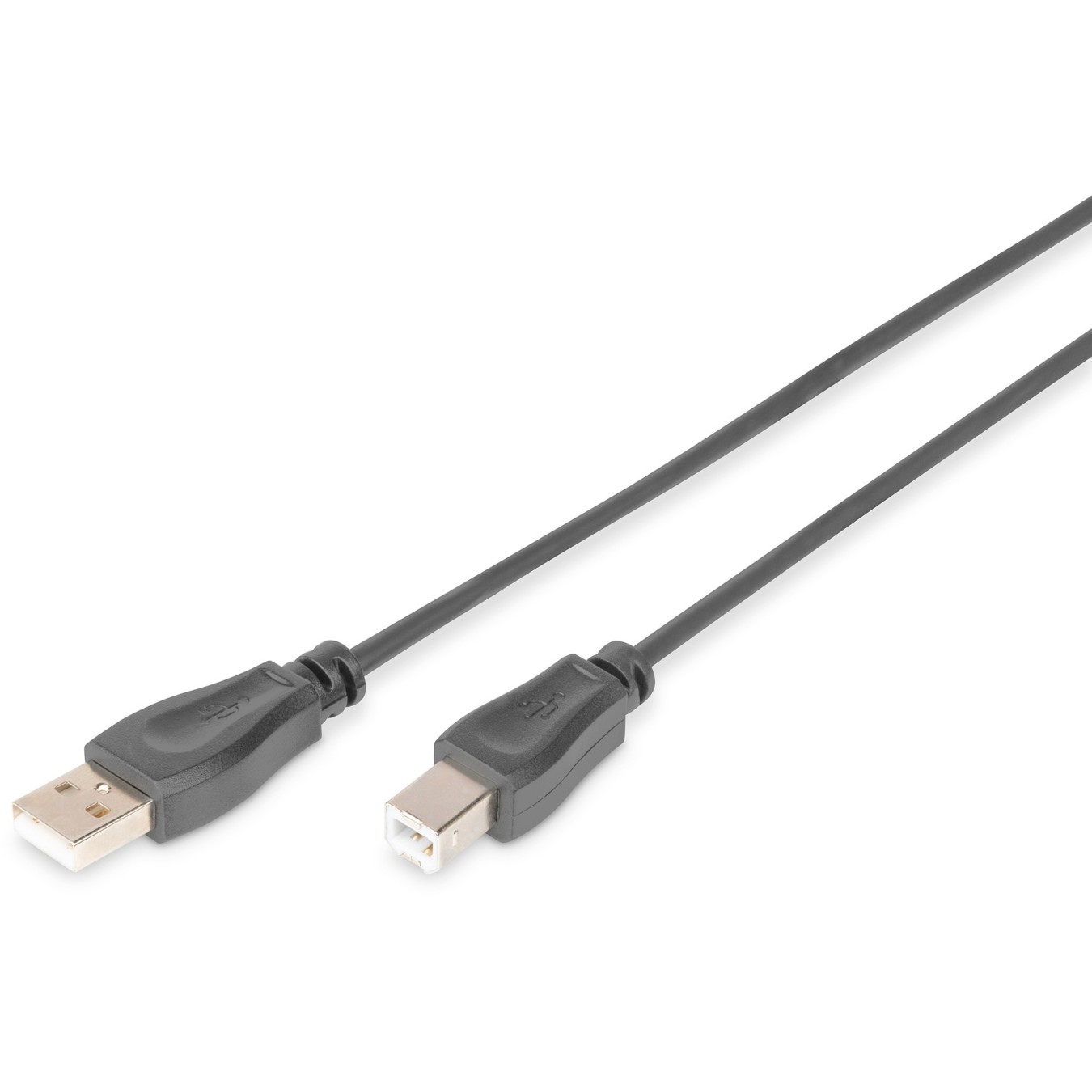 DIGITUS USB 2.0 A-to-A Cable - 0.5 m - Black Stainless Steel Braided — Buy in Cyprus with Fast Delivery
