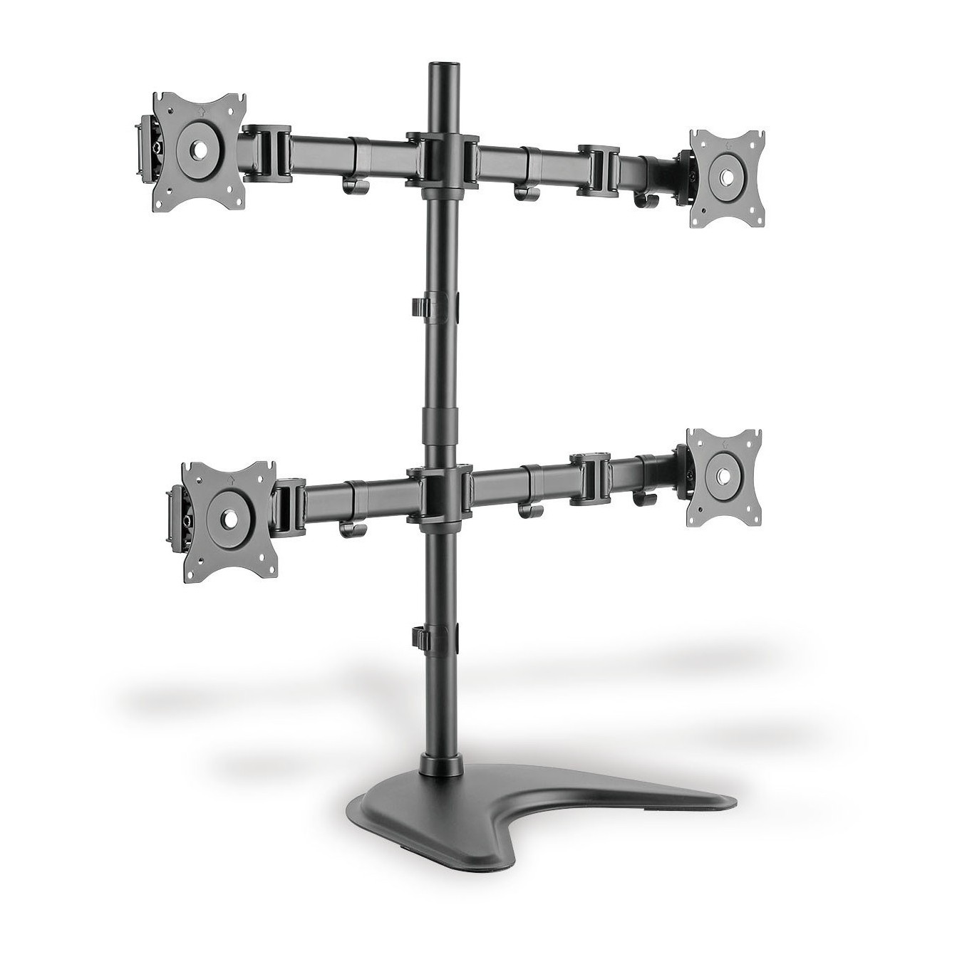 Quad Monitor Stand for 4 Monitors up to 27" - DA-90364 - Black — Buy in Cyprus with Fast Delivery