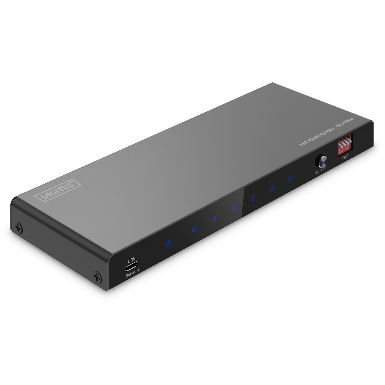 DIGITUS HDMI 1x4 Splitter 8K60Hz Toslink Stereo EDID Control — Buy in Cyprus with Fast Delivery
