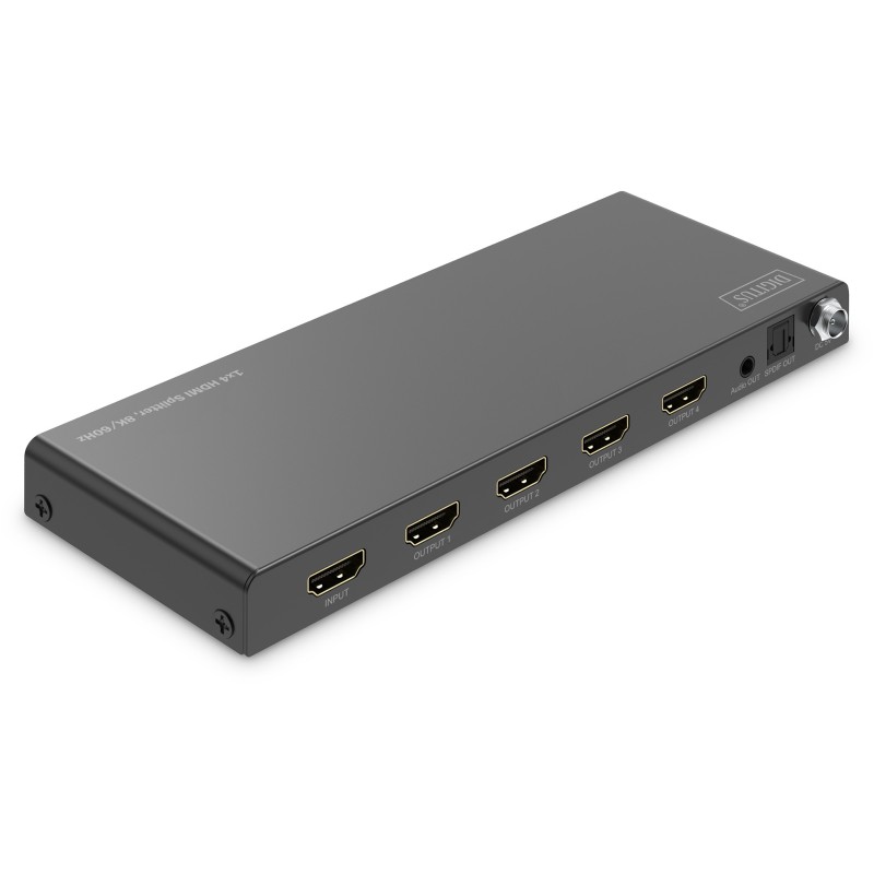 Buy DIGITUS HDMI 1x4 Splitter 8K60Hz Toslink Stereo EDID Control in Cyprus, Nicosia, Limassol, Larnaka, Pafos