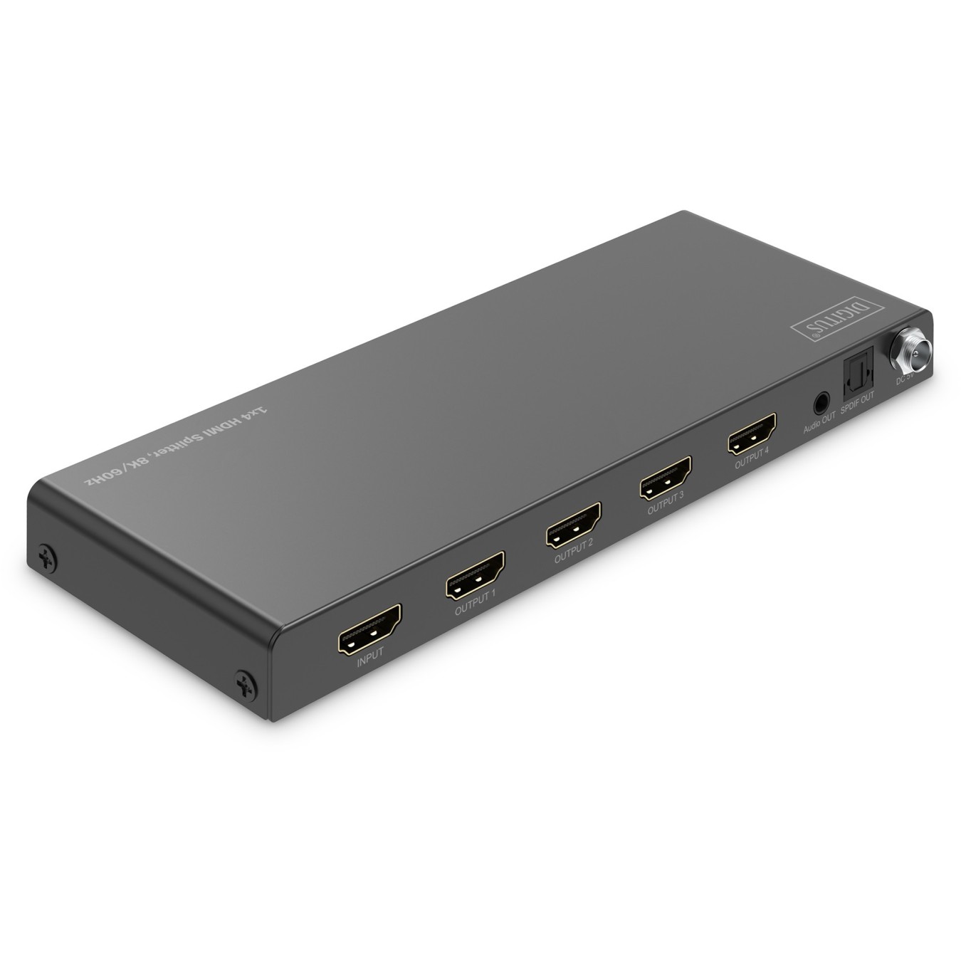 DIGITUS HDMI 1x4 Splitter 8K60Hz Toslink Stereo EDID Control — Buy in Cyprus with Fast Delivery