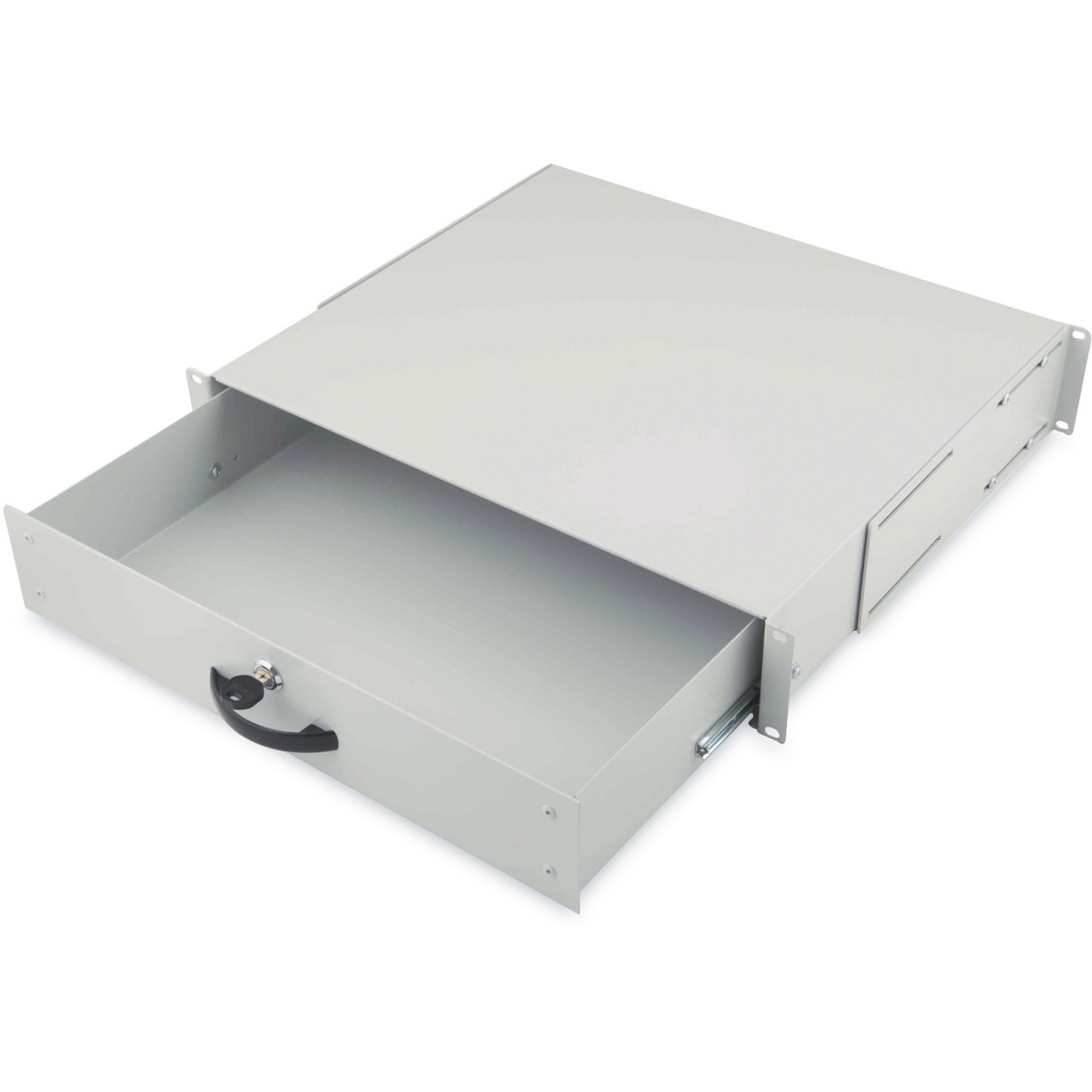 DIGITUS Drawer 2U 483mm - Grey, Lockable - 19 inch Rack Drawer — Buy in Cyprus with Fast Delivery