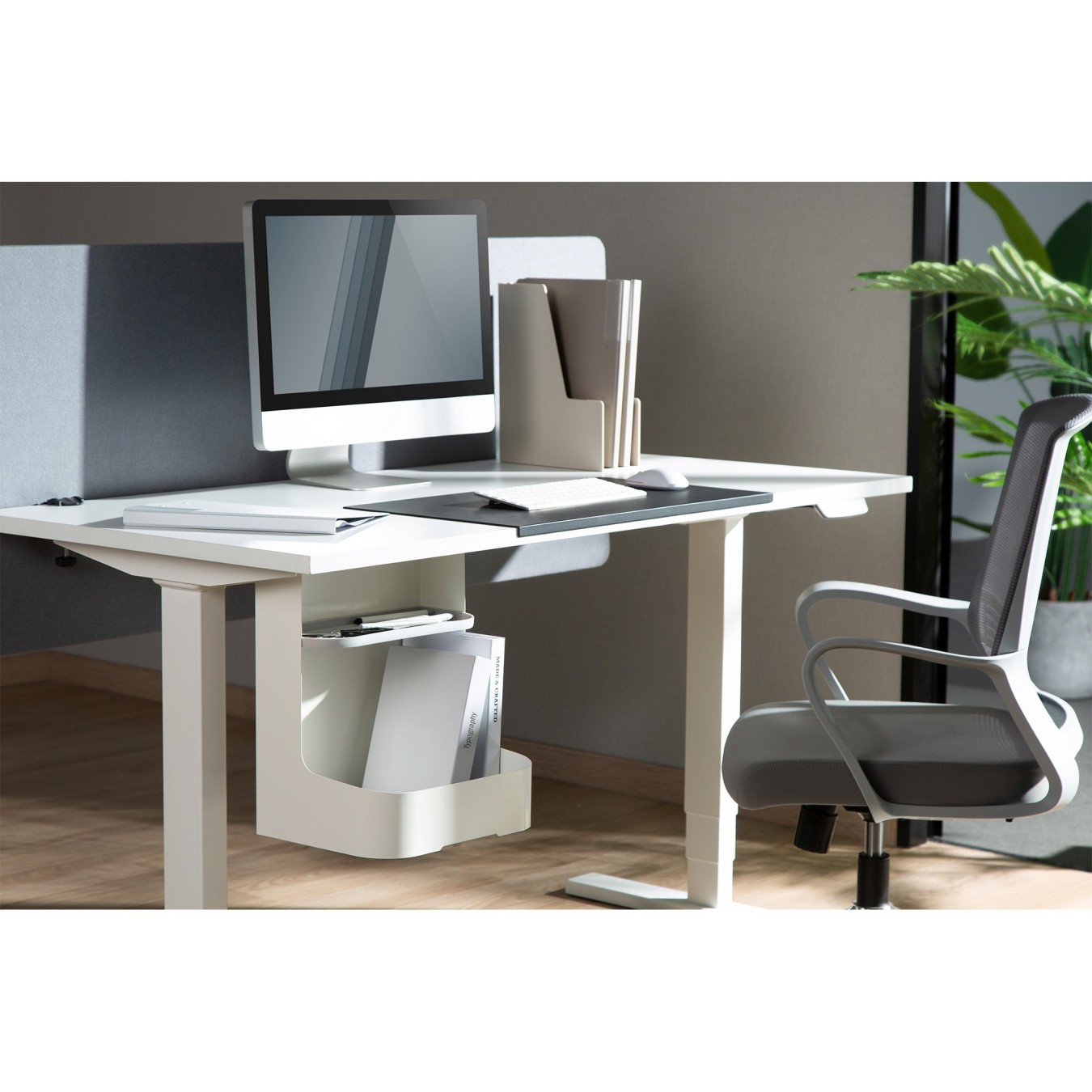 DIGITUS Under-Desk Storage Tray - White - 1 Compartment - 5 kg Load — Buy in Cyprus with Fast Delivery