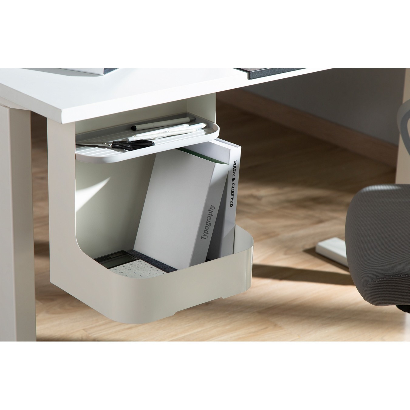DIGITUS Under-Desk Storage Tray - White - 1 Compartment - 5 kg Load — Buy in Cyprus with Fast Delivery