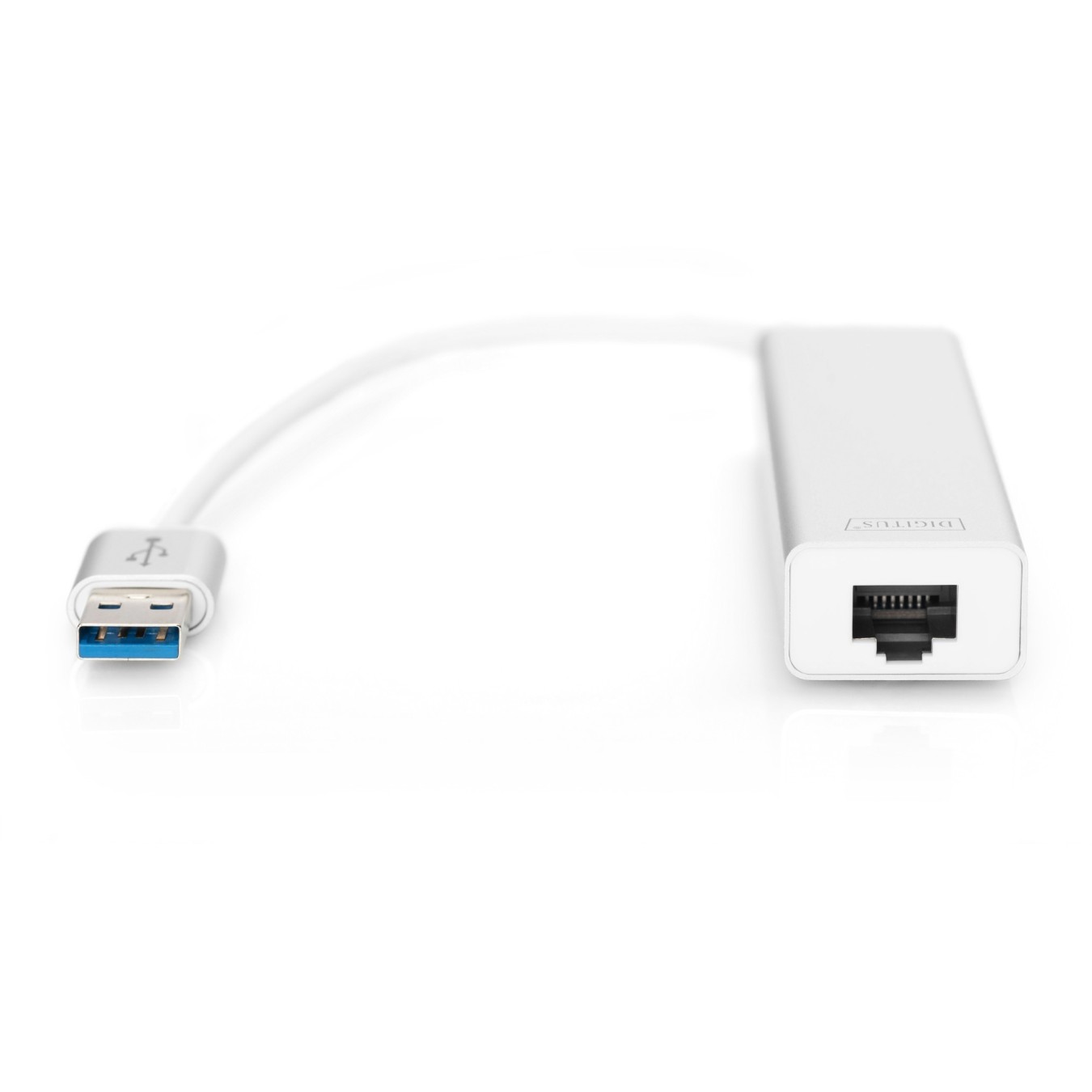 Digitus USB-Hub 3-Port USB 3.0 + 1x Gigabit LAN - Aluminium Silver/White — Buy in Cyprus with Fast Delivery