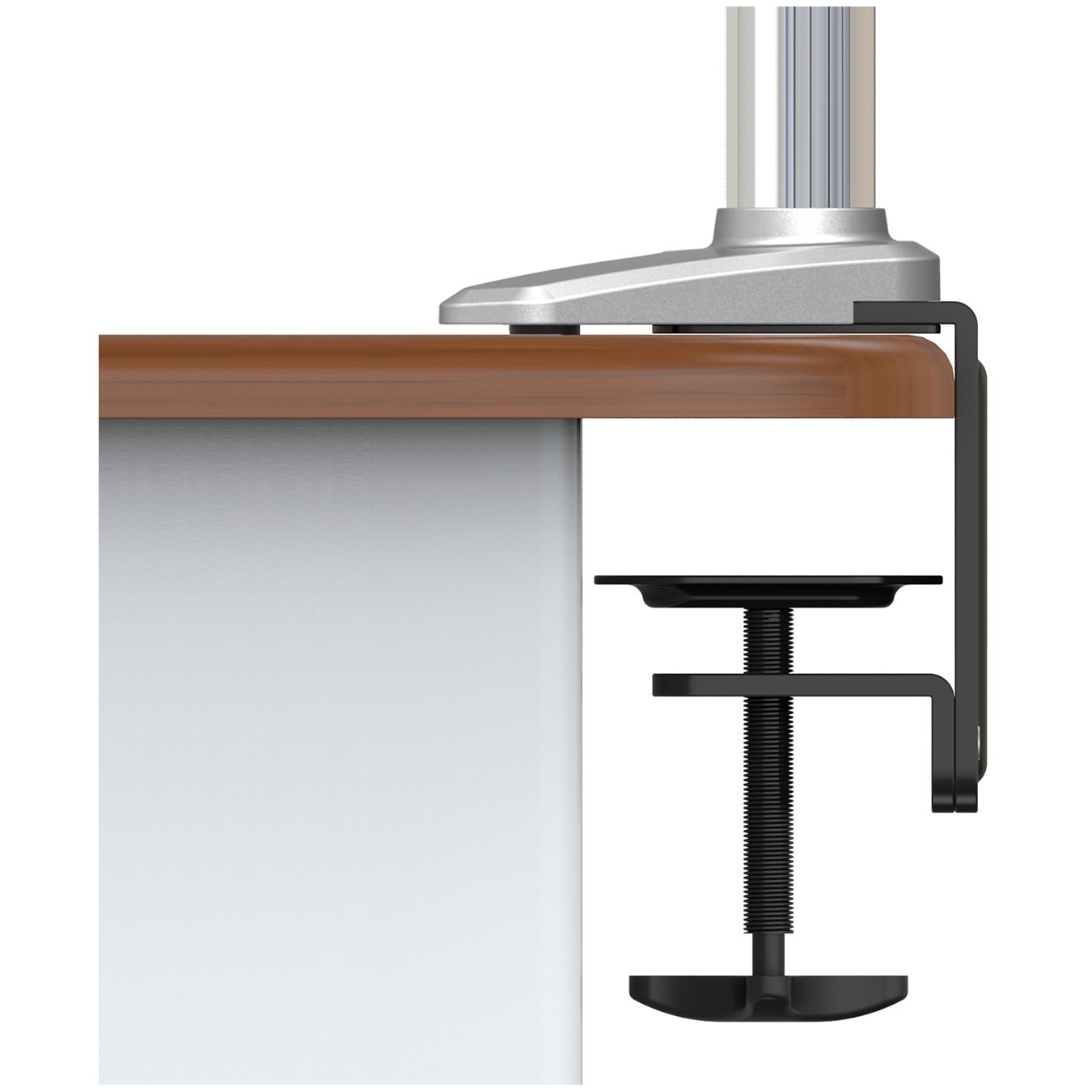 DIGITUS Dual Monitor Desk Mount for 2 Monitors up to 81 cm (32"), 8 kg - DA-90353 - Black & Silver