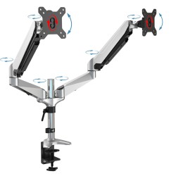 Buy DIGITUS Dual Monitor Desk Mount for 2 Monitors up to 81 cm (32"), 8 kg - DA-... in Cyprus, Nicosia, Limassol, Larnaka, Pafos