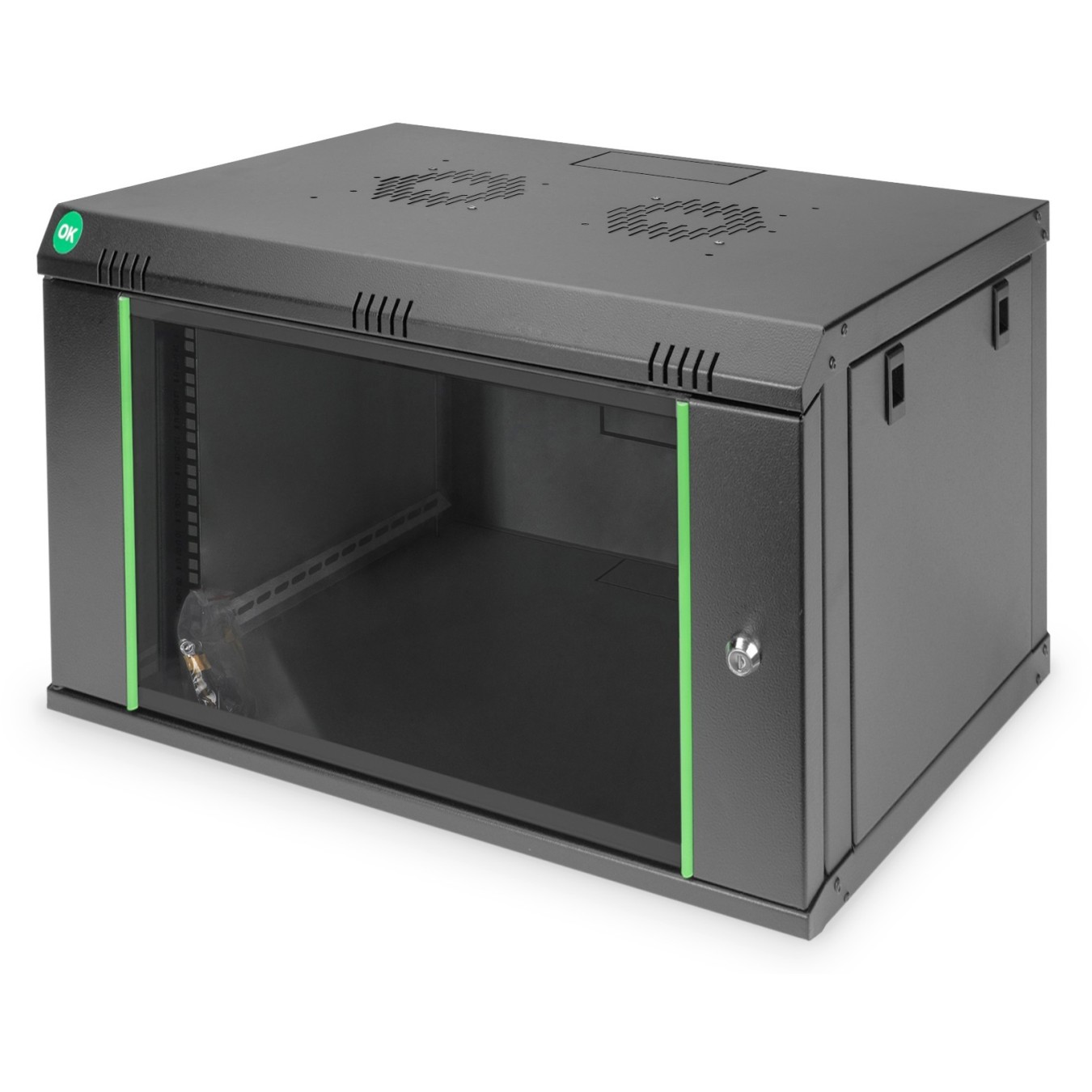 Digitus 19'' 7U Wall Mount Cabinet 385x600x450 mm - Black (RAL 9005) — Buy in Cyprus with Fast Delivery
