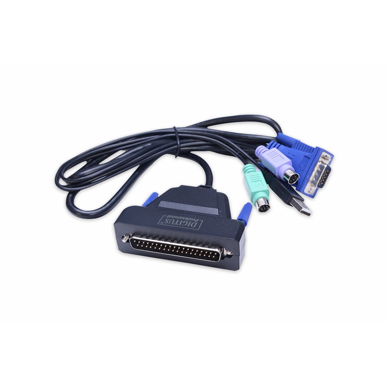 DIGITUS Modular KVM Console 19" TFT, 1-Port VGA & Touchpad - German Keyboard, Black — Buy in Cyprus with Fast Delivery