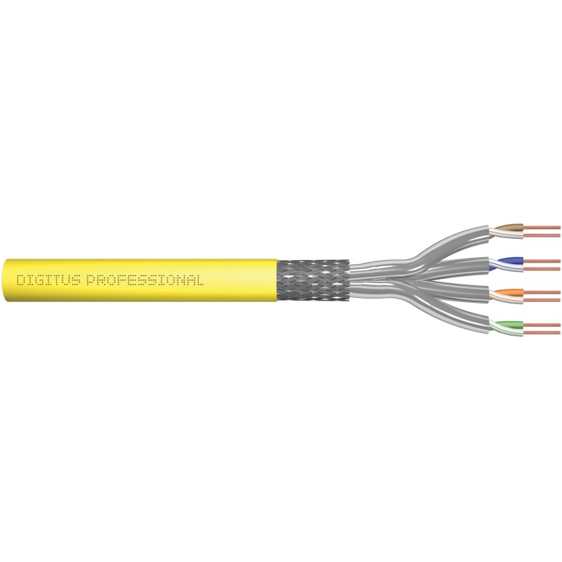 Buy DIGITUS Cat.7A S/FTP Installation Cable 500 m - Yellow - Solid Copper in Cyprus, Nicosia, Limassol, Larnaka, Pafos