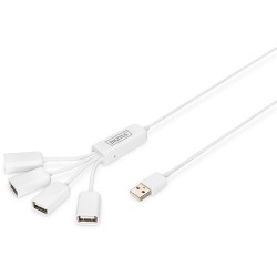 Buy DIGITUS USB Hub 4-Port USB 2.0 - White, 1.0 m Cable in Cyprus, Nicosia, Limassol, Larnaka, Pafos