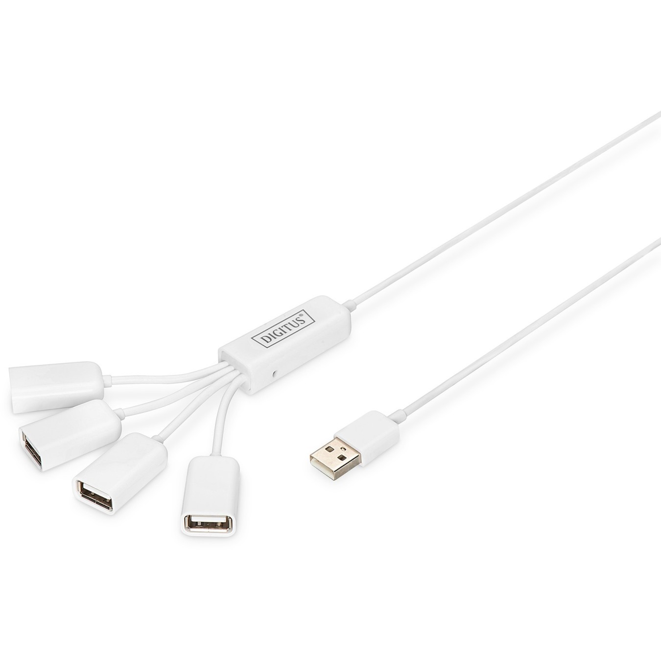 DIGITUS USB Hub 4-Port USB 2.0 - White, 1.0 m Cable — Buy in Cyprus with Fast Delivery