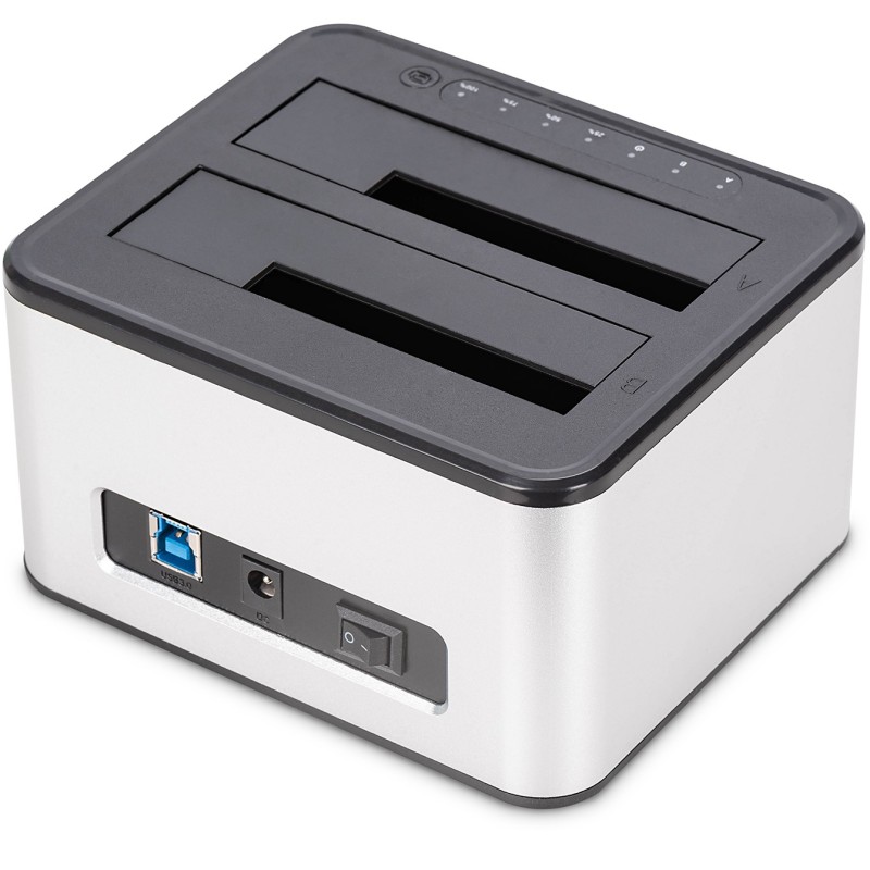 Buy DIGITUS USB Docking Station - 2 Bay SATA HDD/SSD Dock - Silver in Cyprus, Nicosia, Limassol, Larnaka, Pafos
