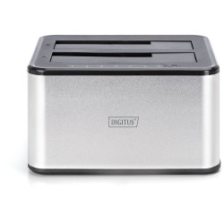 Buy DIGITUS USB Docking Station - 2 Bay SATA HDD/SSD Dock - Silver in Cyprus, Nicosia, Limassol, Larnaka, Pafos