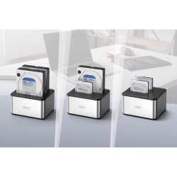 Buy DIGITUS USB Docking Station - 2 Bay SATA HDD/SSD Dock - Silver in Cyprus, Nicosia, Limassol, Larnaka, Pafos