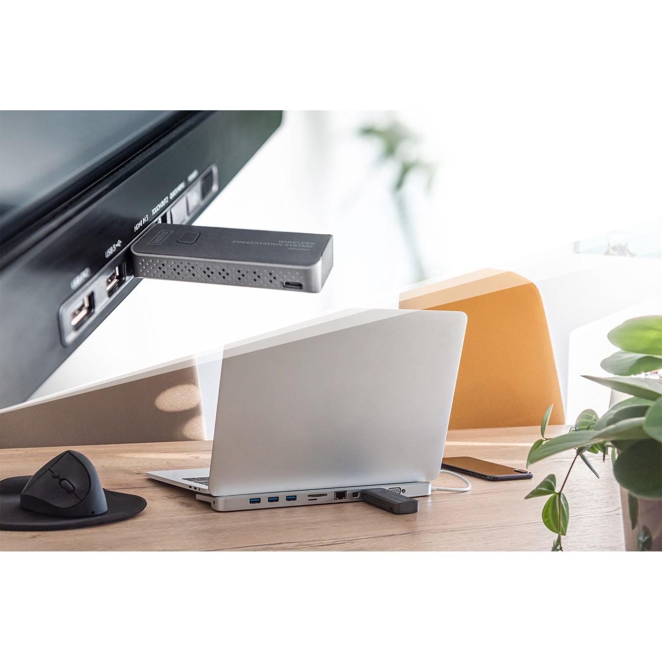 Digitus Click & Present Mini - Wireless Presentation System - Black, 1920x1080, 50 m — Buy in Cyprus with Fast Delivery