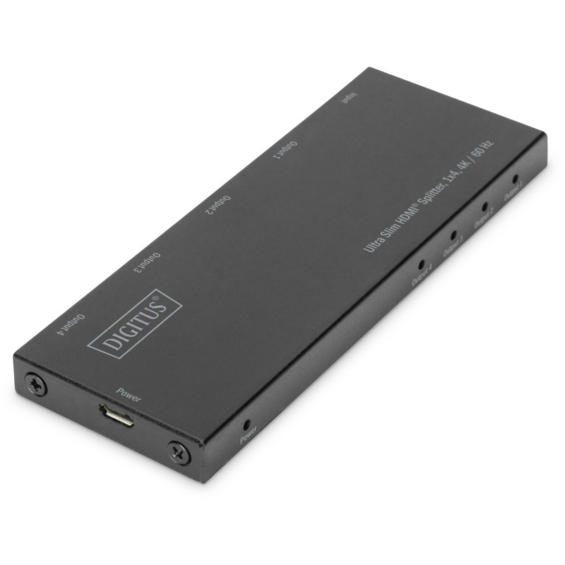 Buy DIGITUS Ultra Slim HDMI Splitter - 1x4, 4K60 Hz, HDMI 1.4, Black in Cyprus, Nicosia, Limassol, Larnaka, Pafos