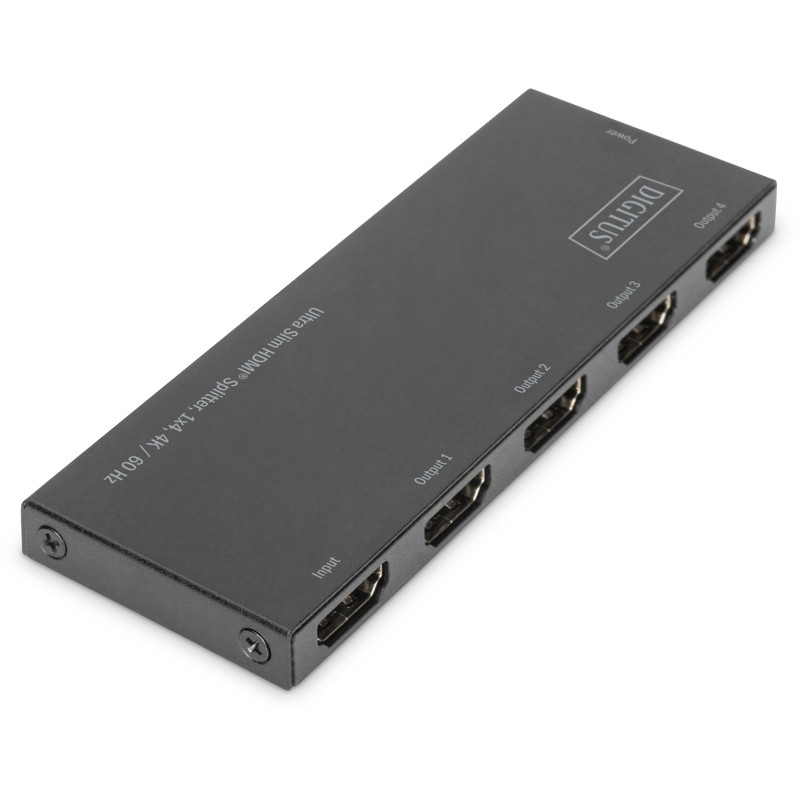 Buy DIGITUS Ultra Slim HDMI Splitter - 1x4, 4K60 Hz, HDMI 1.4, Black in Cyprus, Nicosia, Limassol, Larnaka, Pafos