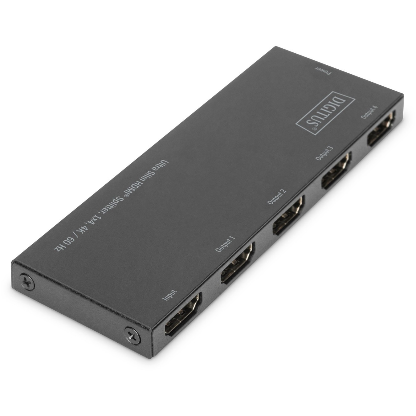 DIGITUS Ultra Slim HDMI Splitter - 1x4, 4K60 Hz, HDMI 1.4, Black — Buy in Cyprus with Fast Delivery