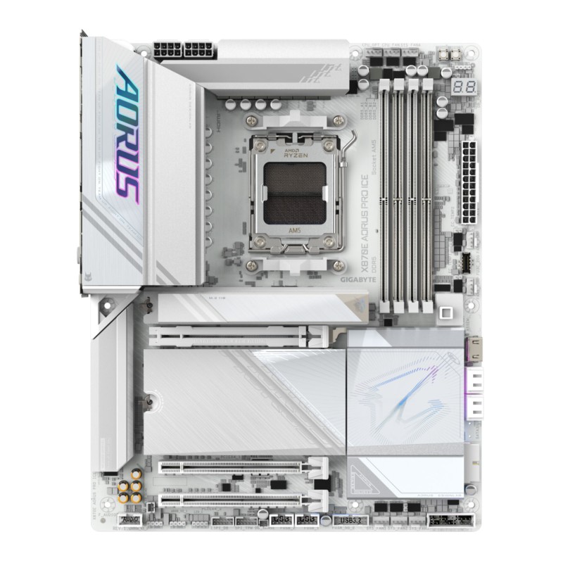 Buy GIGABYTE AORUS GA-X870E PRO ICE - AM5 ATX Motherboard, White, DDR5 up to 256... in Cyprus, Nicosia, Limassol, Larnaka, Pafos