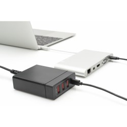 Buy Charger 72W USB-C 20V/3A + 3x USB-A 5V/2.4A - DIGITUS - Black in Cyprus, Nicosia, Limassol, Larnaka, Pafos