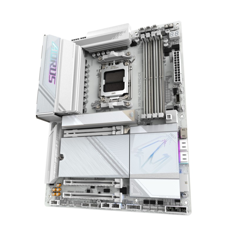 Buy GIGABYTE AORUS GA-X870E PRO ICE - AM5 ATX Motherboard, White, DDR5 up to 256... in Cyprus, Nicosia, Limassol, Larnaka, Pafos