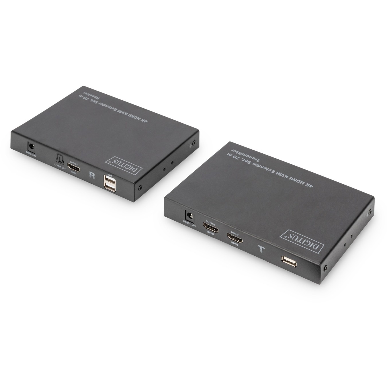 DIGITUS 4K HDMI KVM Extender Set - Black Aluminium - 70 m — Buy in Cyprus with Fast Delivery