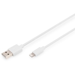 Buy DIGITUS Apple Lightning to USB-A Cable - White, 1 m, Straight - MFI-certified in Cyprus, Nicosia, Limassol, Larnaka, Pafos
