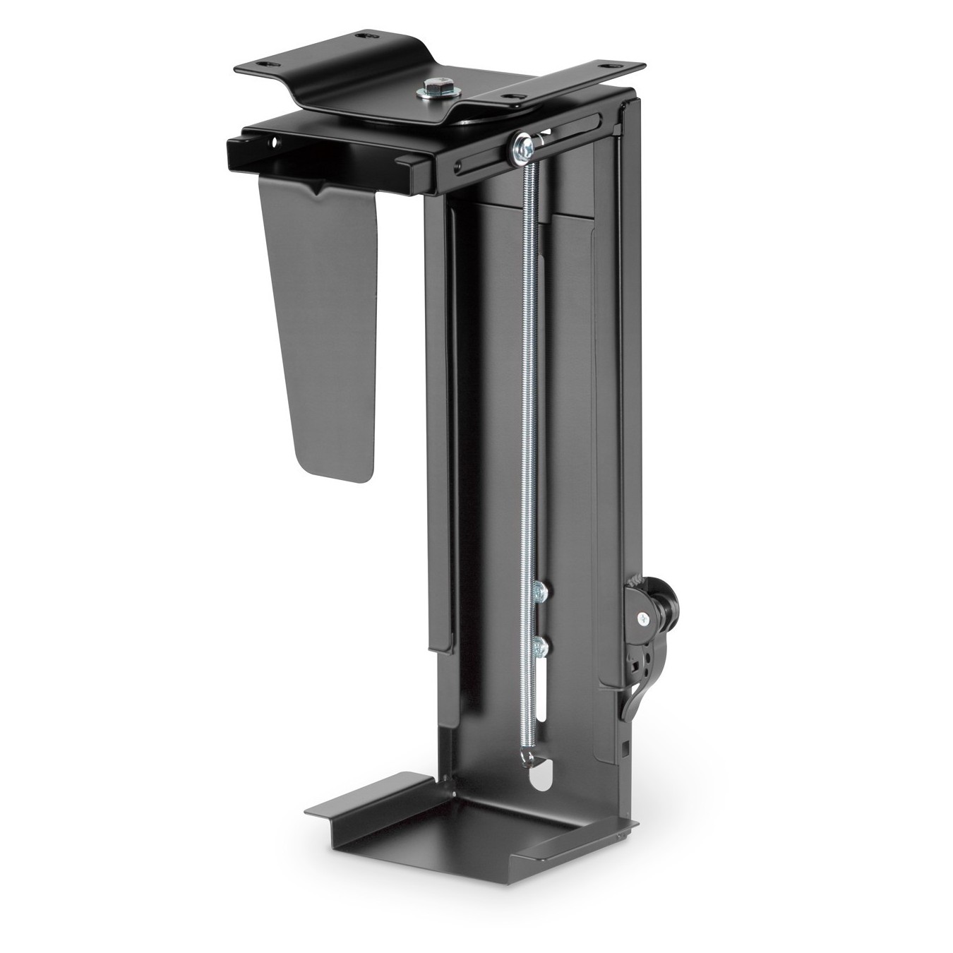 DIGITUS Universal PC Mount for Desk Mounting - Easy-Locking - Black Steel (146x175x583 mm) - 10 kg Capacity
