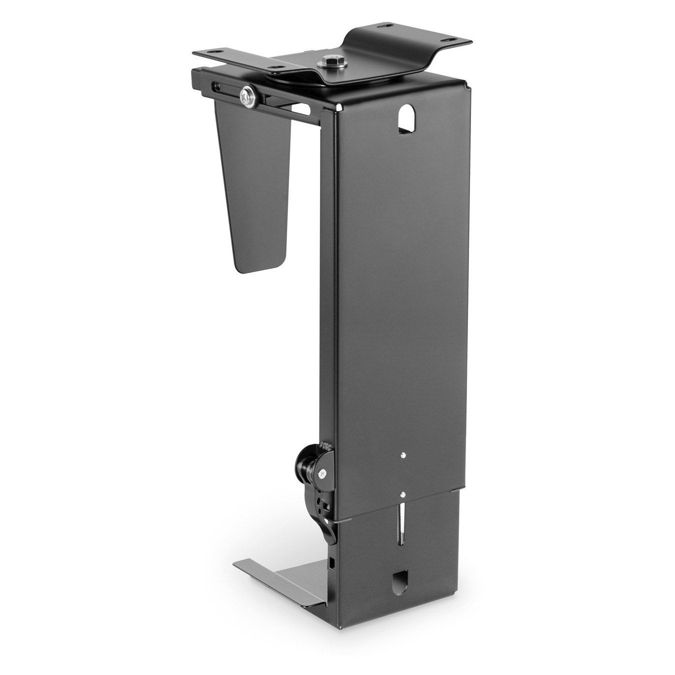 DIGITUS Universal PC Mount for Desk Mounting - Easy-Locking - Black Steel (146x175x583 mm) - 10 kg Capacity