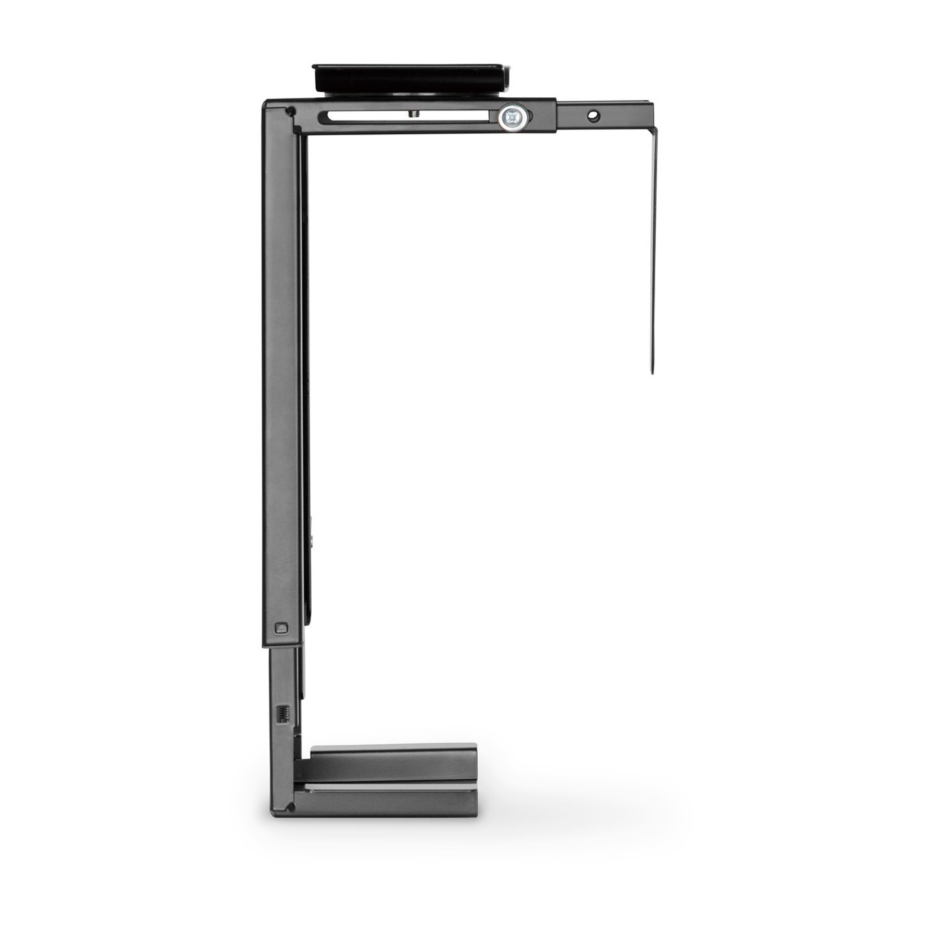 DIGITUS Universal PC Mount for Desk Mounting - Easy-Locking - Black Steel (146x175x583 mm) - 10 kg Capacity