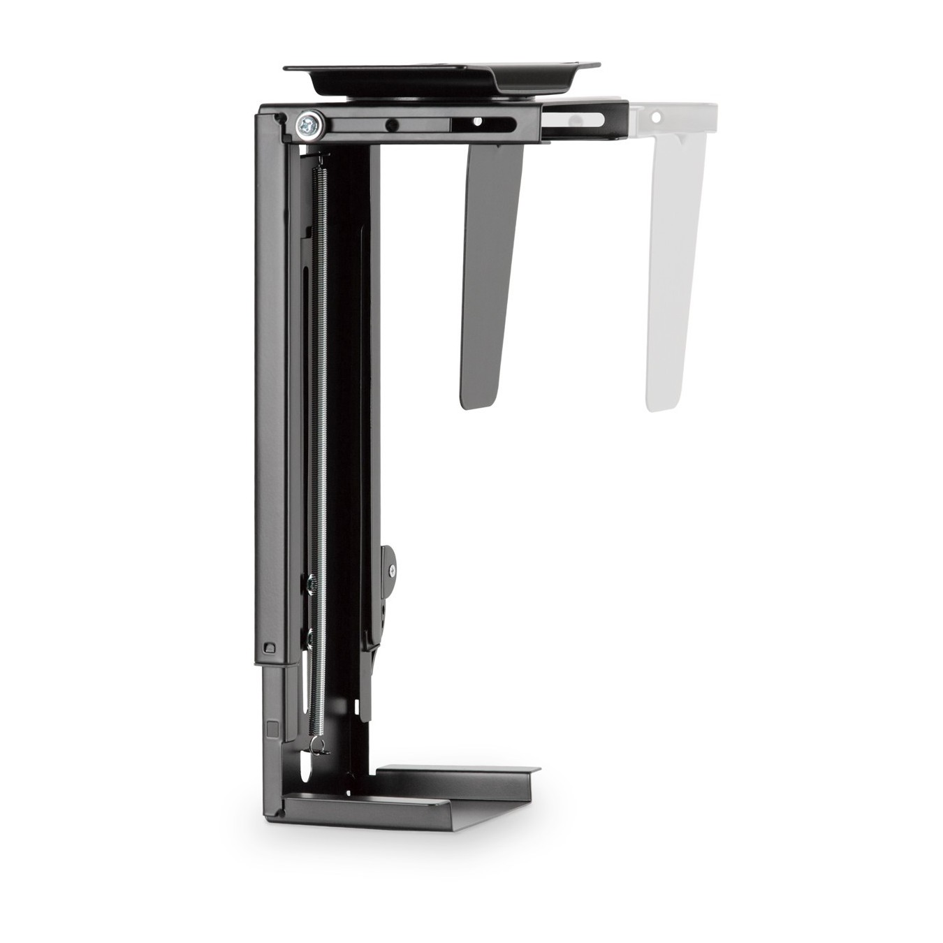 DIGITUS Universal PC Mount for Desk Mounting - Easy-Locking - Black Steel (146x175x583 mm) - 10 kg Capacity