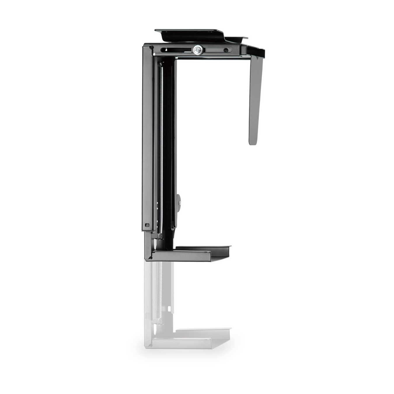 DIGITUS Universal PC Mount for Desk Mounting - Easy-Locking - Black Steel (146x175x583 mm) - 10 kg Capacity