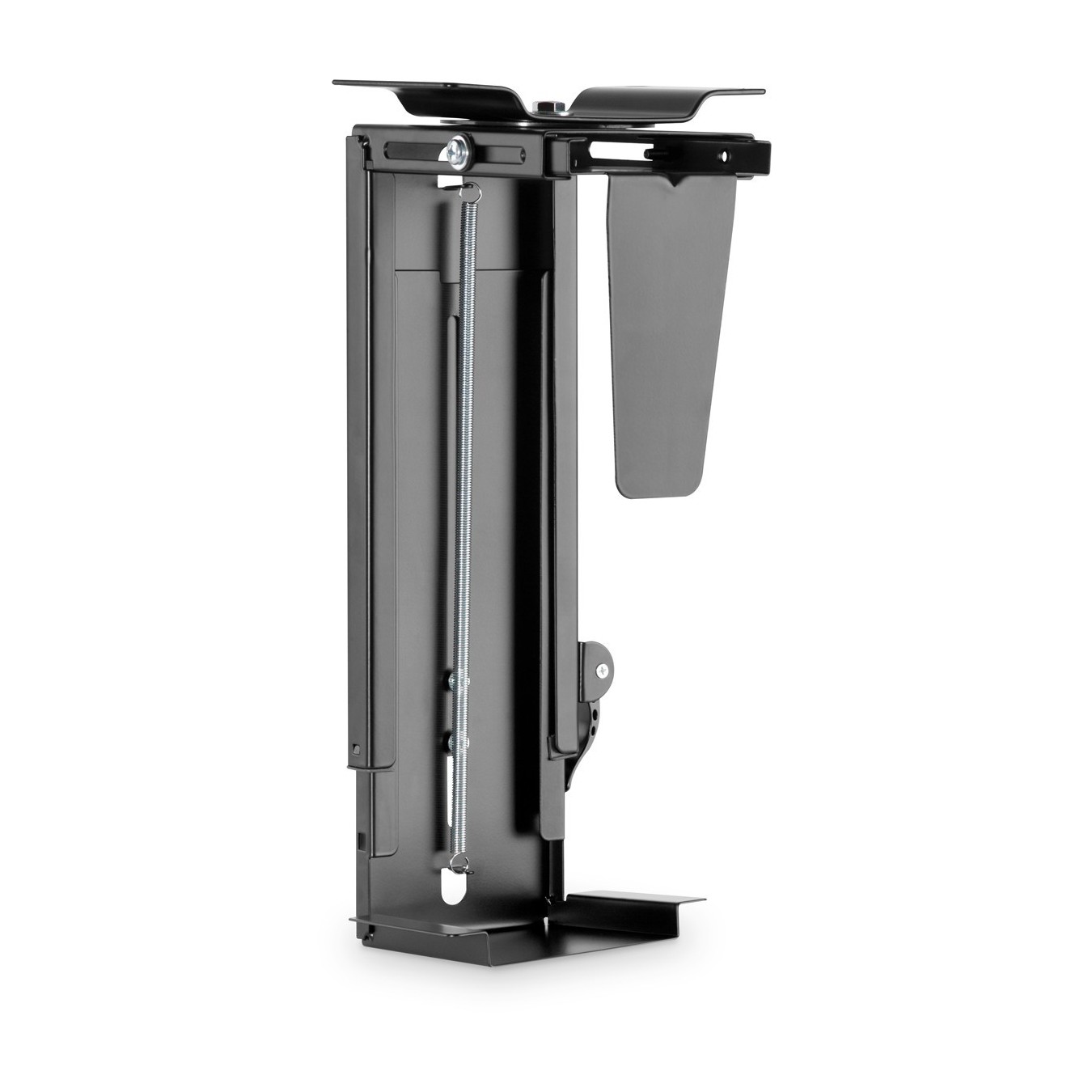 DIGITUS Universal PC Mount for Desk Mounting - Easy-Locking - Black Steel (146x175x583 mm) - 10 kg Capacity