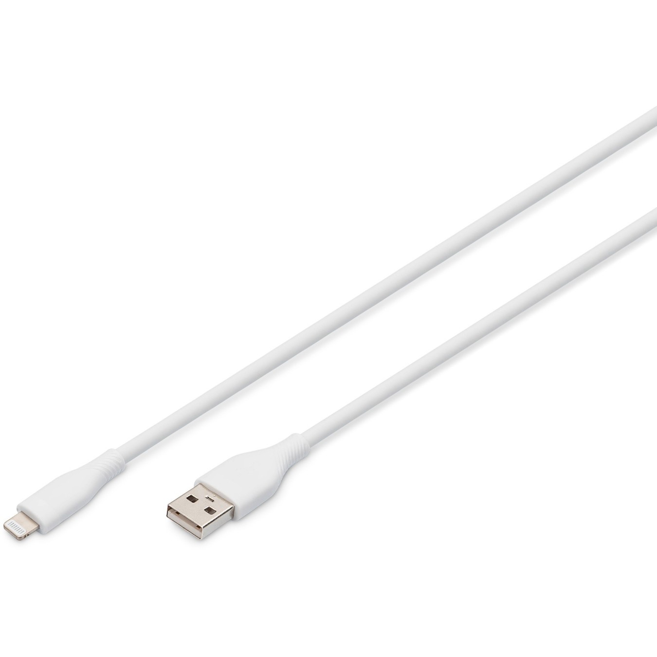 DIGITUS USB 2.0 Cable Type A to Lightning - (White, 1 m, Silicone jacket, MFI) — Buy in Cyprus with Fast Delivery