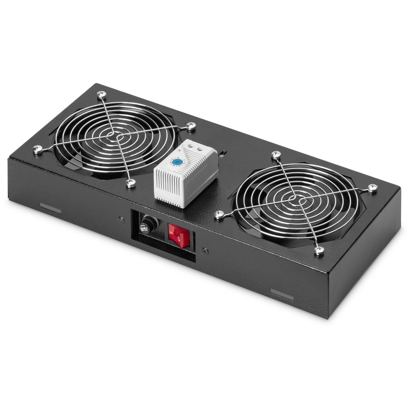 DIGITUS Roof Fan Unit for Wall-Mount Enclosure - 2 Fans - Black — Buy in Cyprus with Fast Delivery