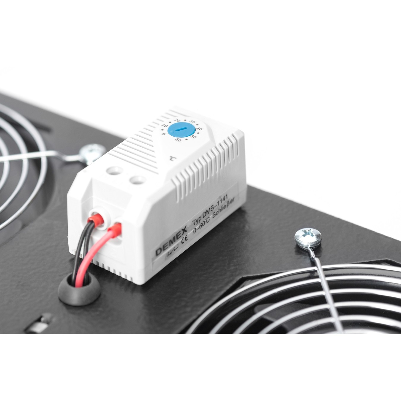 DIGITUS Roof Fan Unit for Wall-Mount Enclosure - 2 Fans - Black — Buy in Cyprus with Fast Delivery