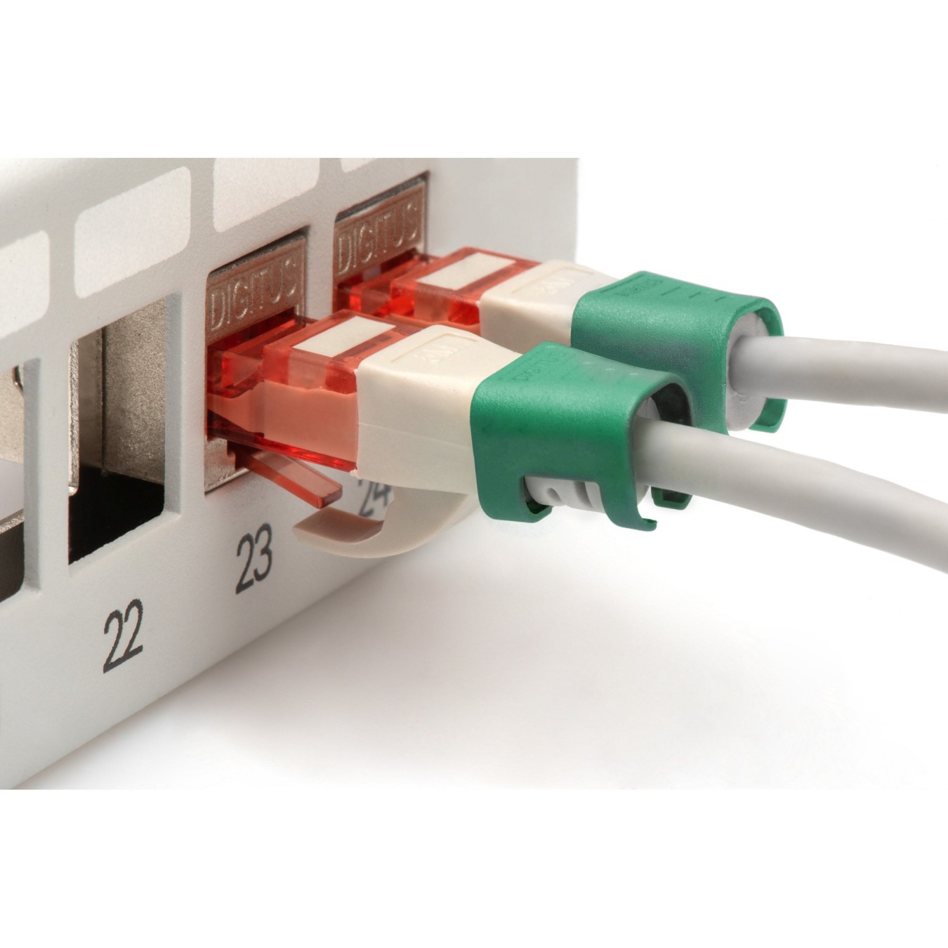 DIGITUS Color Clips for Patch Cables RJ45 - Green - 100 pcs (Cat5e/6) — Buy in Cyprus with Fast Delivery