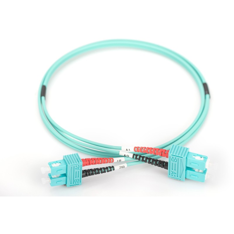 Buy DIGITUS LWL Patchkabel SC to SC 1m Multimode Duplex OM3 Aqua in Cyprus, Nicosia, Limassol, Larnaka, Pafos